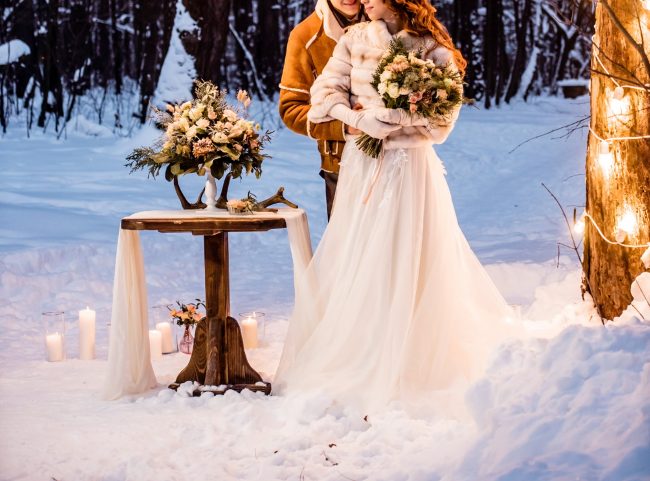 Christmas-themed wedding